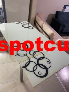 5 kişilik bambu masa sandalye takımı 9 Led spot ledli masa spot masa ucuz fiyat spotcu